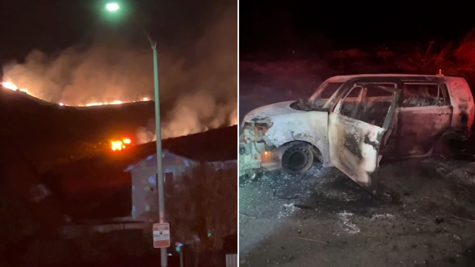 Crews contain 3-alarm, 50-acre vegetation fire in Pittsburg that started from burning car, officials say - Vimarsana News