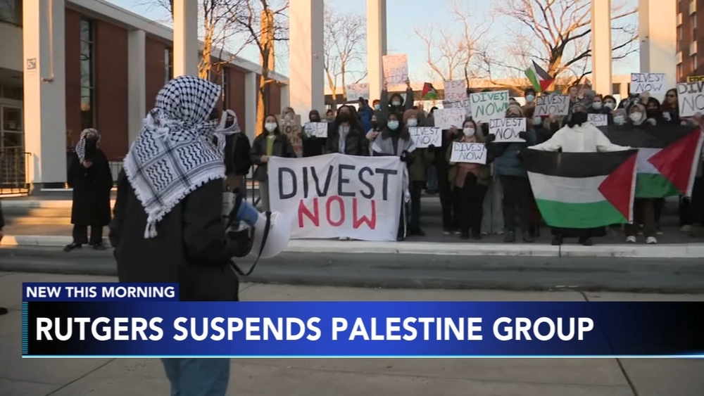 Rutgers suspends Palestine group after chapter accused of disruption, vandalism on campus