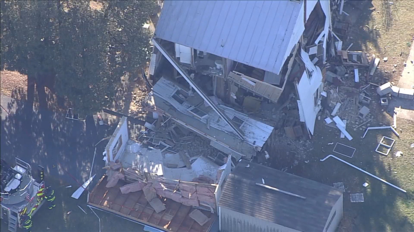 North Heidelberg Twp. house explosion Man, 2 dogs survive massive