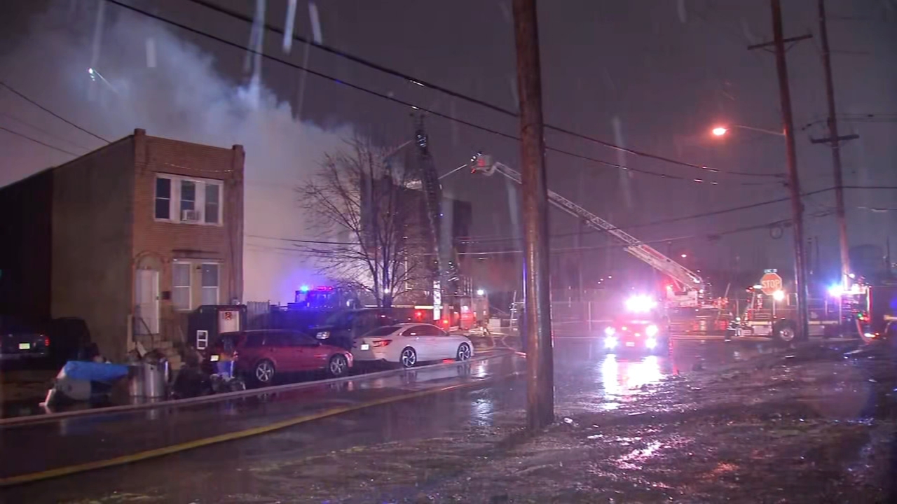 Building fire causes partial roof collapse in Camden, New Jersey