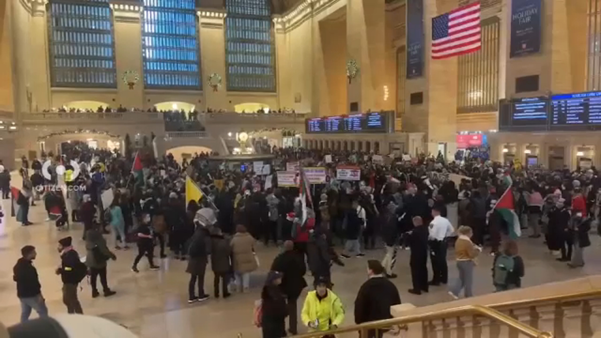Several arrested as hundreds of pro-Palestinian protesters make their way through Midtown