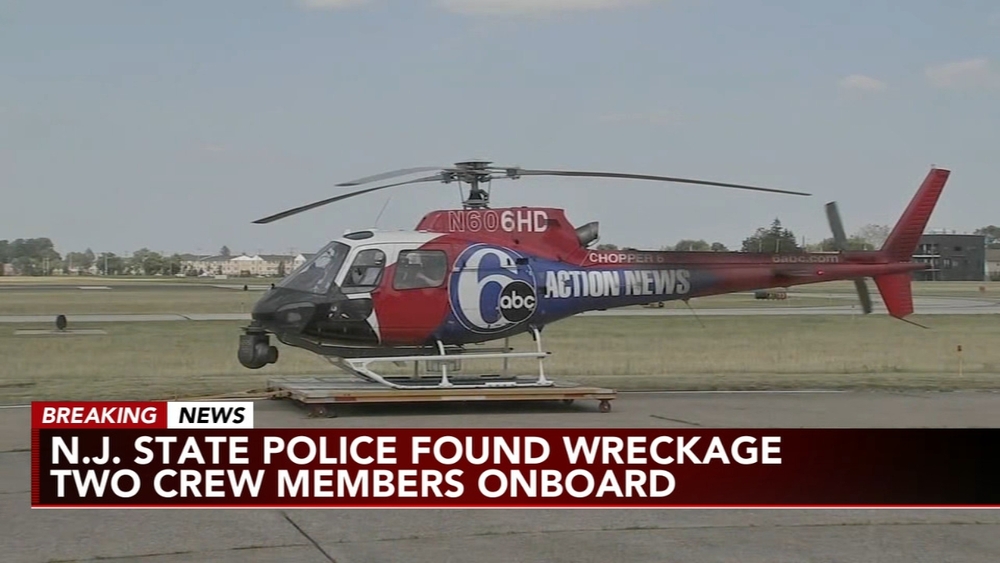 Action News' Chopper 6 crashes in Burlington County, New Jersey