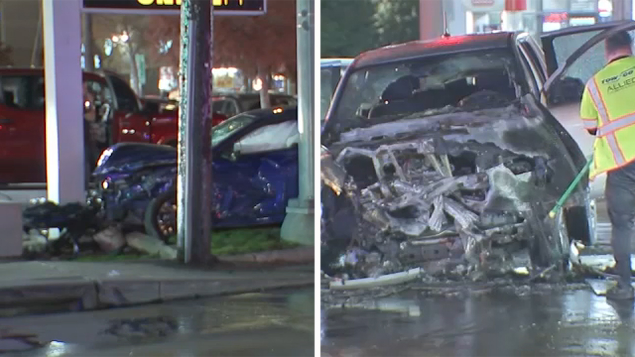 Suspects robbed shoe store before chase ended in fiery crash, HPD says