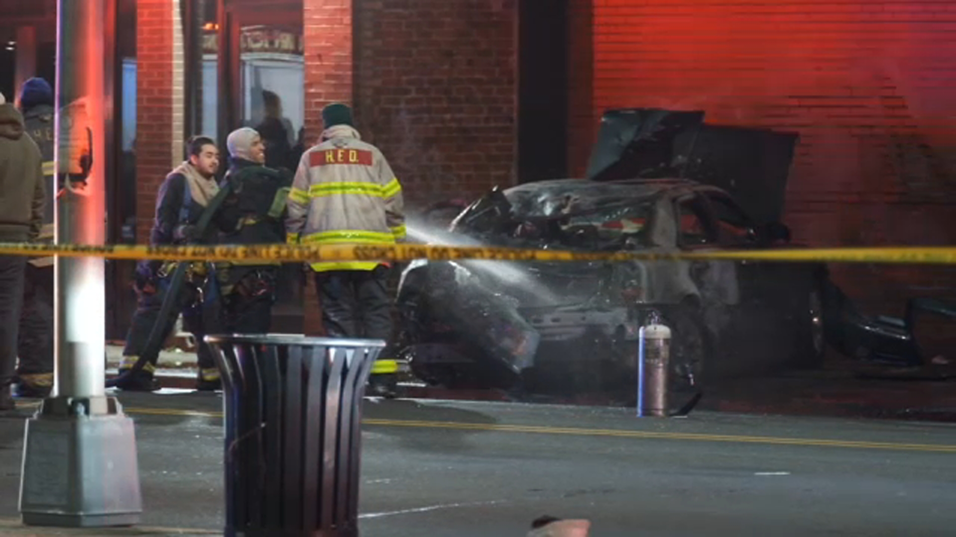 Two dead after fiery car crash on Long Island