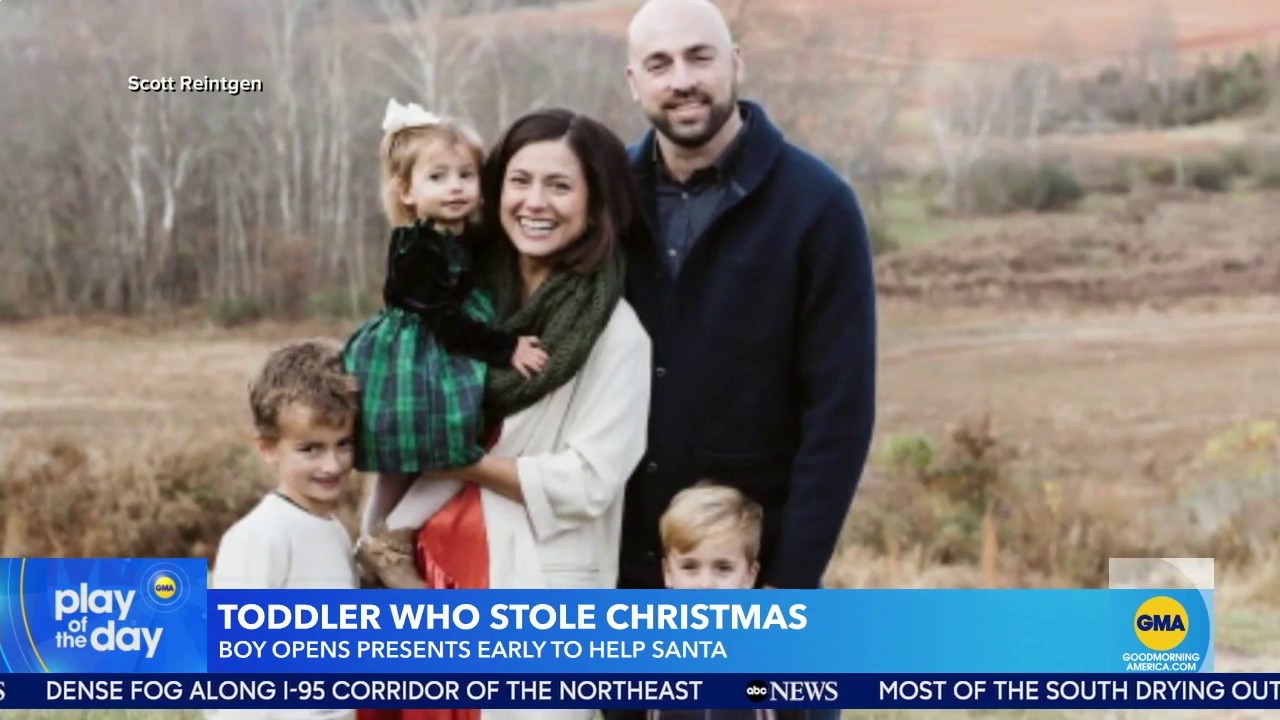 Toddler opens entire family's Christmas gifts at 3 a.m.