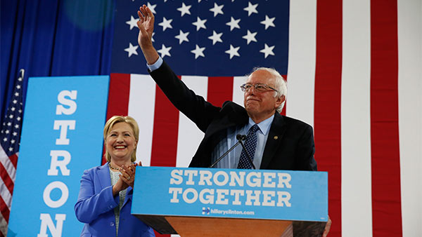 Bernie Sanders endorses Hillary Clinton for president