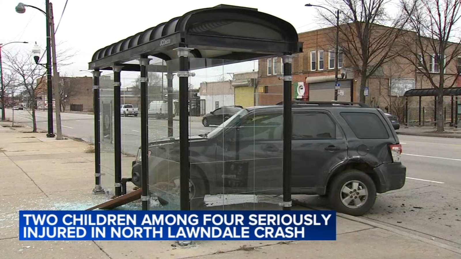 Chicago crash: 2 boys among 4 seriously injured after car crashes through bus shelter near Roosevelt and Central Park, CFD says - Vimarsana News