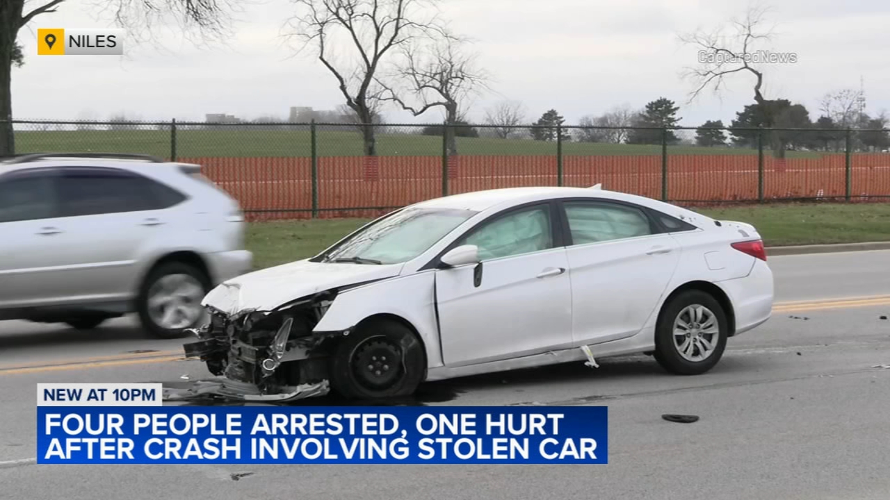 4 in custody after north suburban crash involving stolen car: sheriff