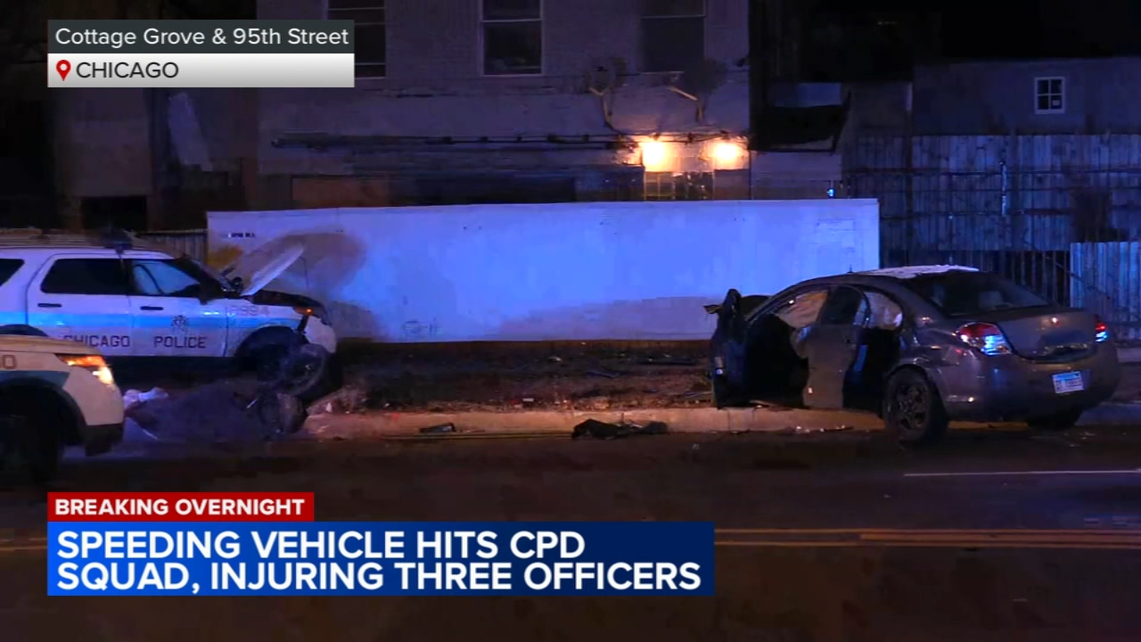 3 CPD officers injured in South Side crash