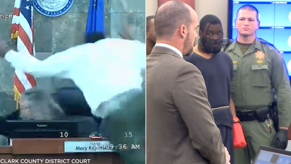 Man caught on camera attacking judge sentenced in unrelated case