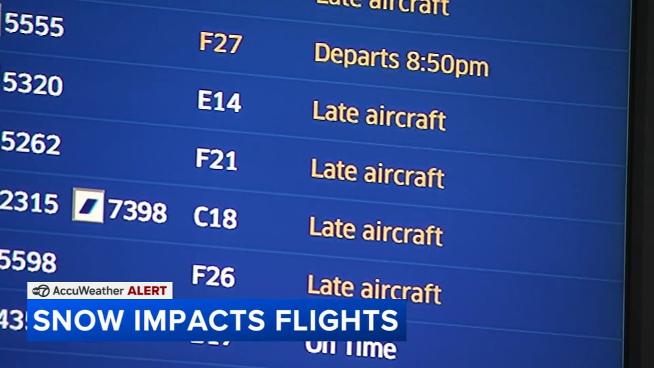 Snow, rain cause delays and cancellations at Chicago airports