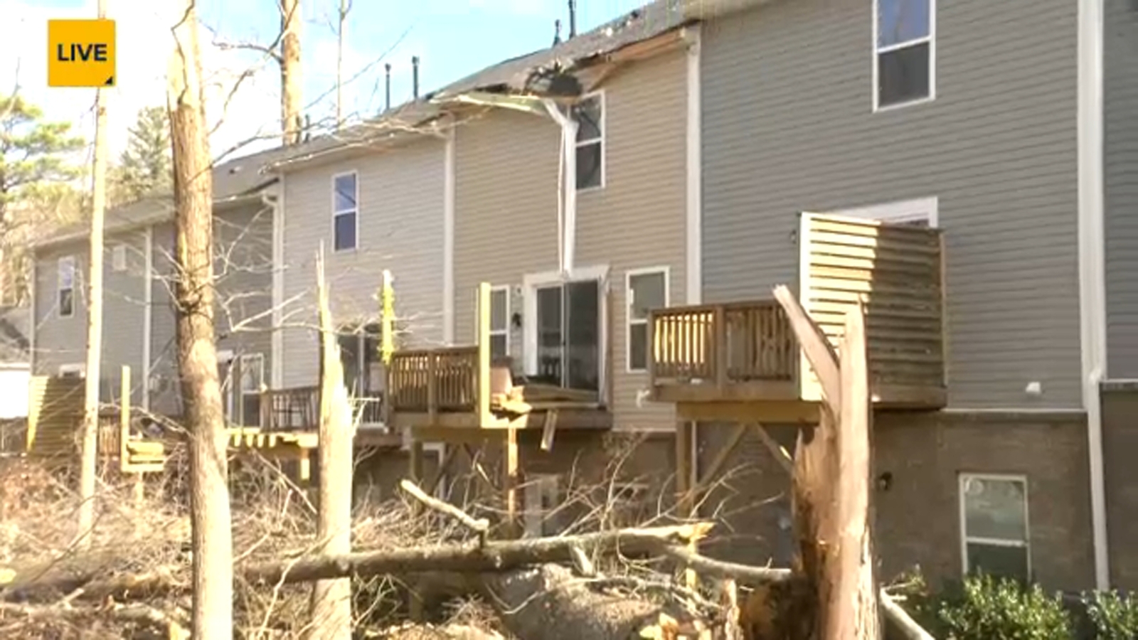 Severe weather NC Cary homes hit by fallen tree amid afternoon storm ABC11 RaleighDurham