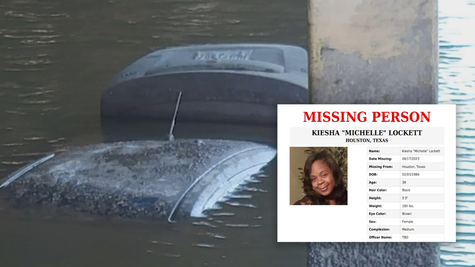 Texas missing woman: Family says car found submerged in Channelview area belongs to Kiesha Lockett, who was last seen in August - Vimarsana News