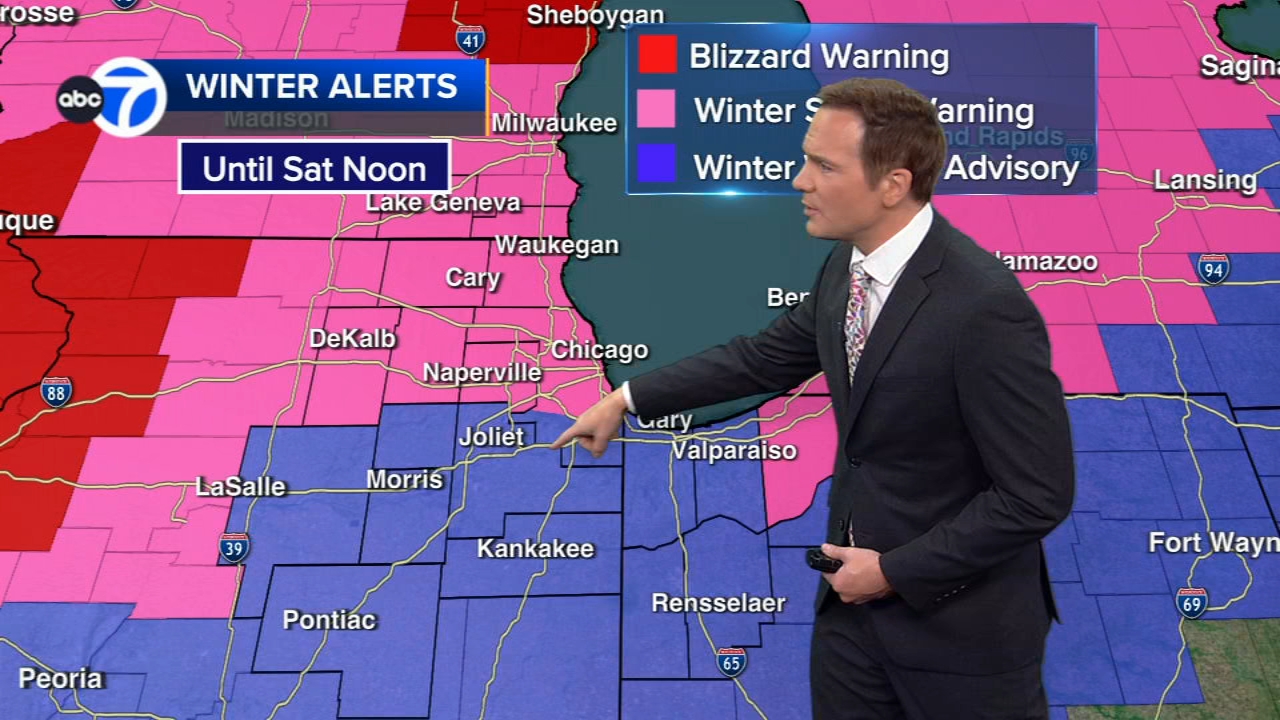 Winter storm brings heavy snow, rain to Chicago area