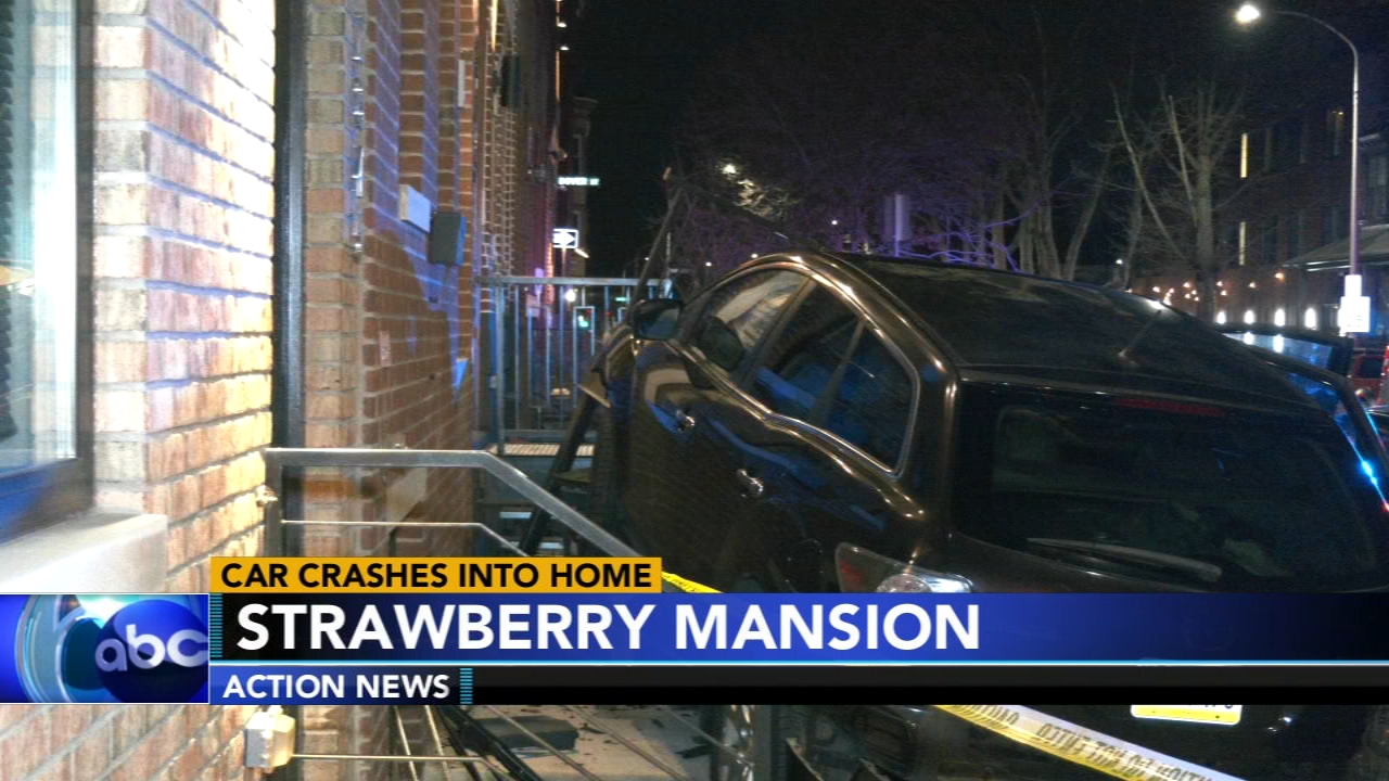 SUV crashes into home in Strawberry Mansion
