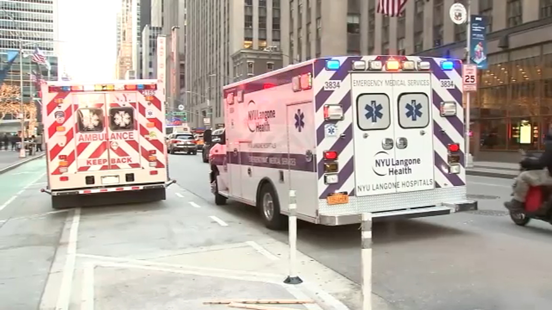 Witnesses say out-of-control taxi hit 2 people pushing strollers in Midtown