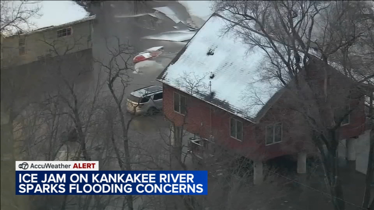 Kankakee River ice jam causes flooding in Will County
