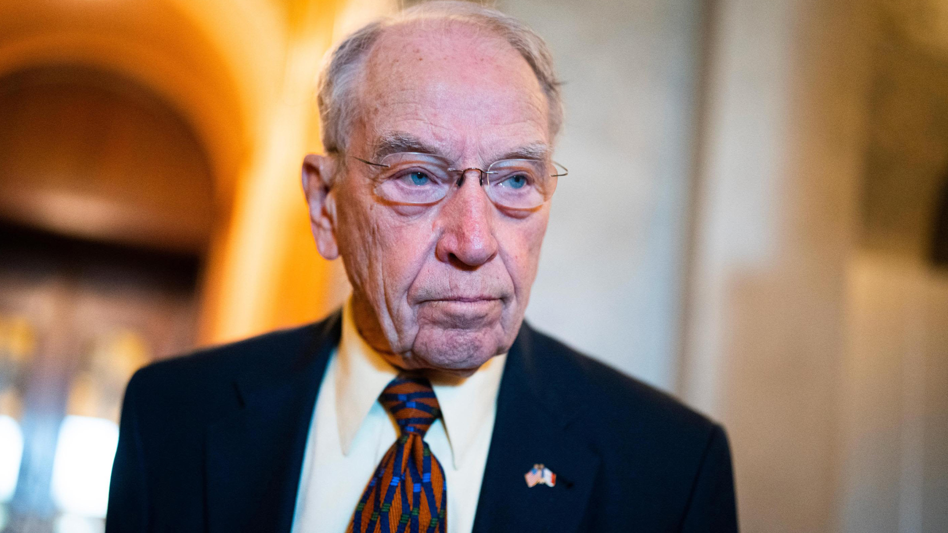 Sen. Chuck Grassley, pictured here on December 5, 2023, is being treated at a hospital in Iowa for an infection, his office announced Tuesday.