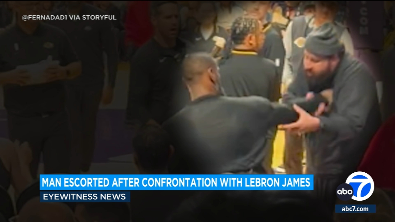 Man escorted from Lakers game after confrontation with LeBron James