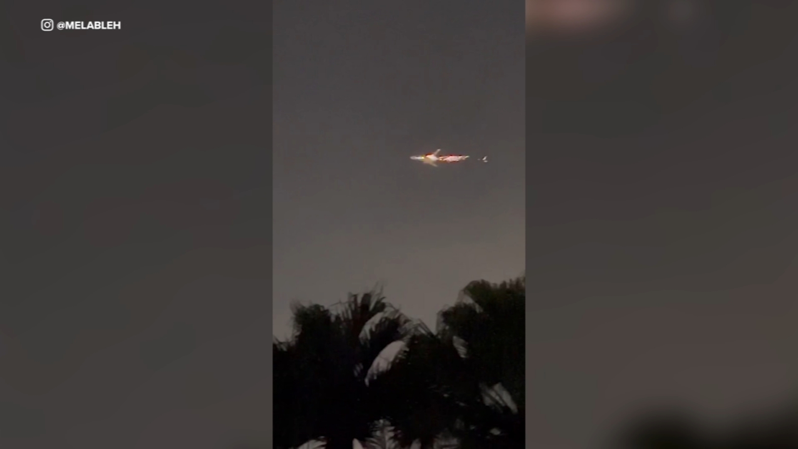 Atlas Air Boeing 747 Miami cargo plane caught on video sparking across sky after engine failure - Vimarsana News