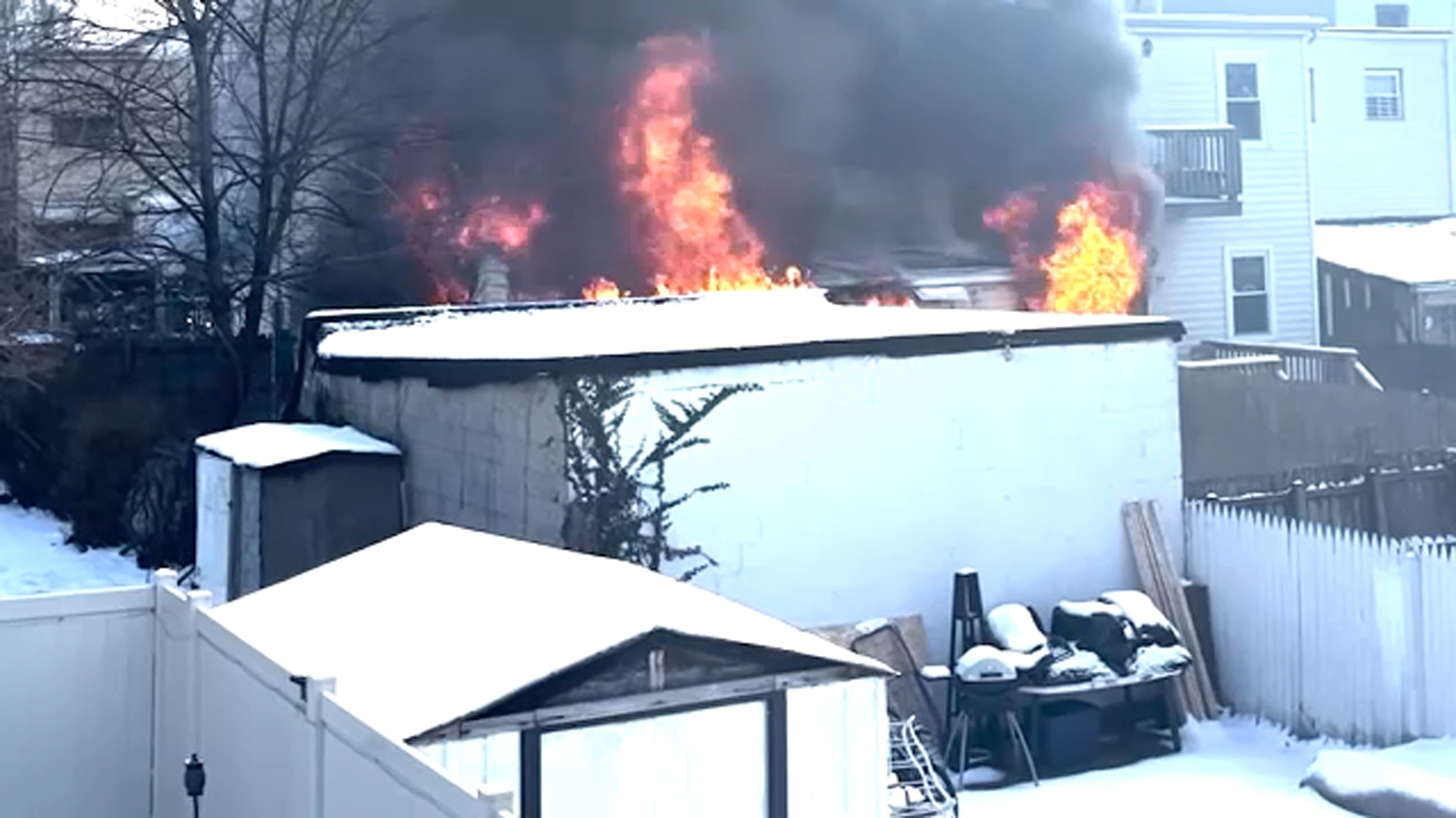 Firefighters battle flames, frigid temperatures in Jersey City fire.