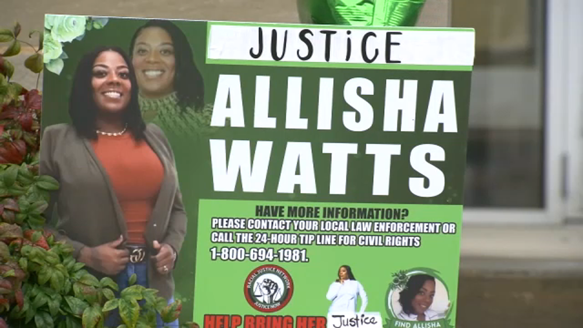 Allisha Watts' family holds vigil in Montgomery County