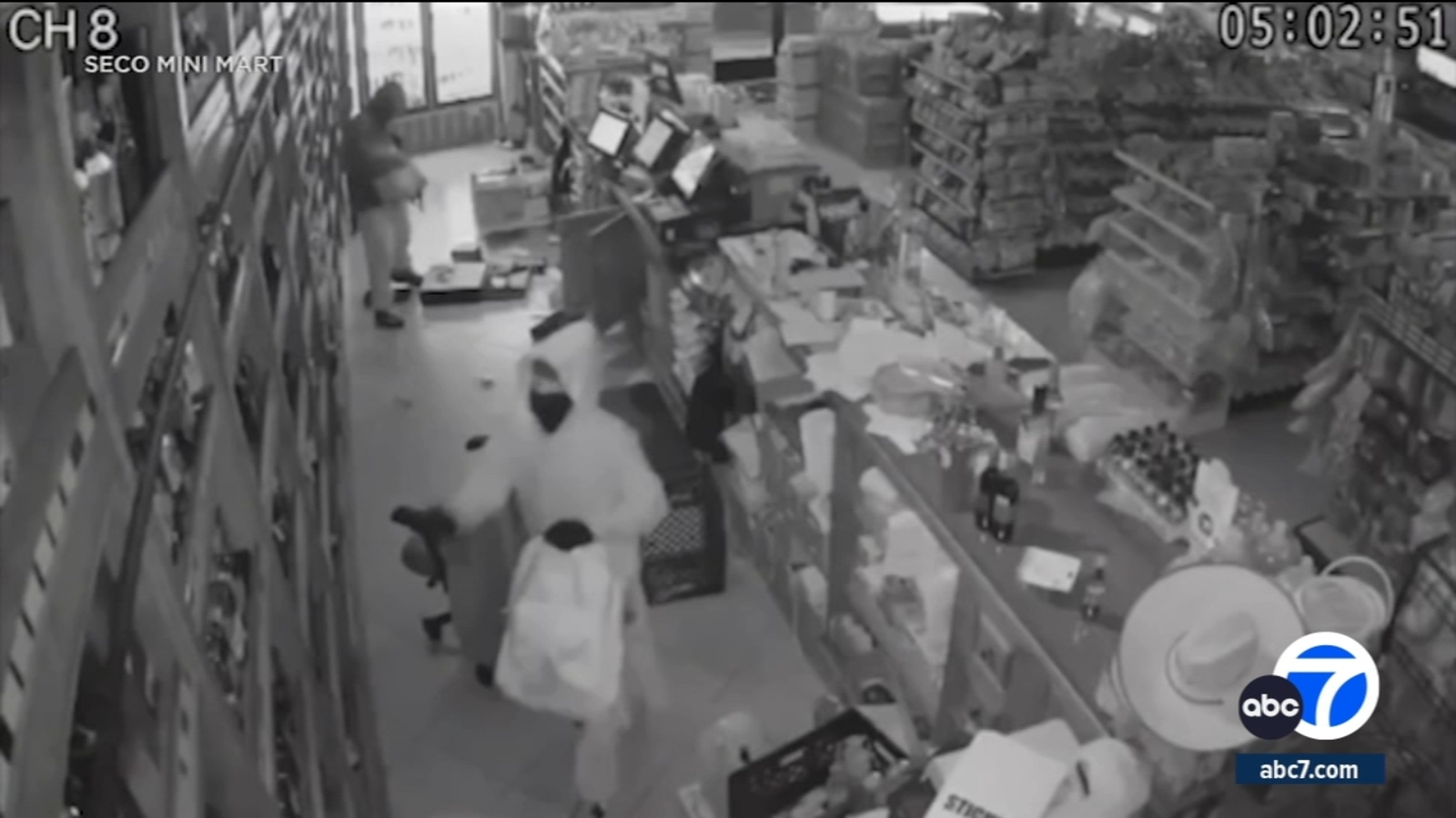 Santa Clarita market ransacked by burglars as owners watch on video ...