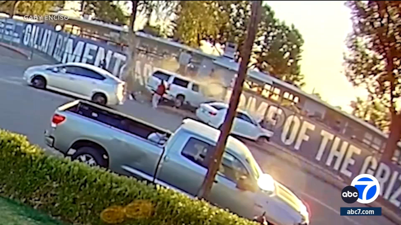 DUI suspect slams into car near Downey school, ends up on playground