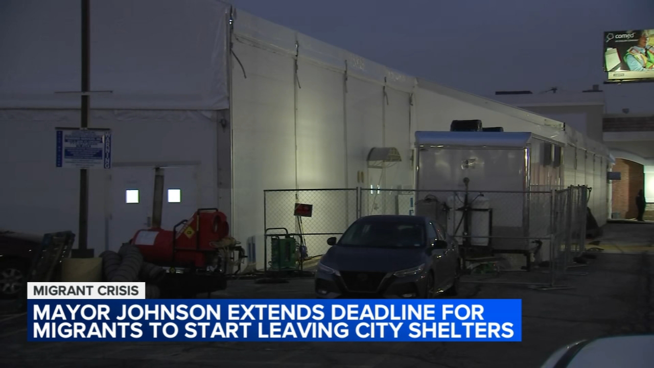 Johnson extends deadline for evicting migrants from city-run shelters
