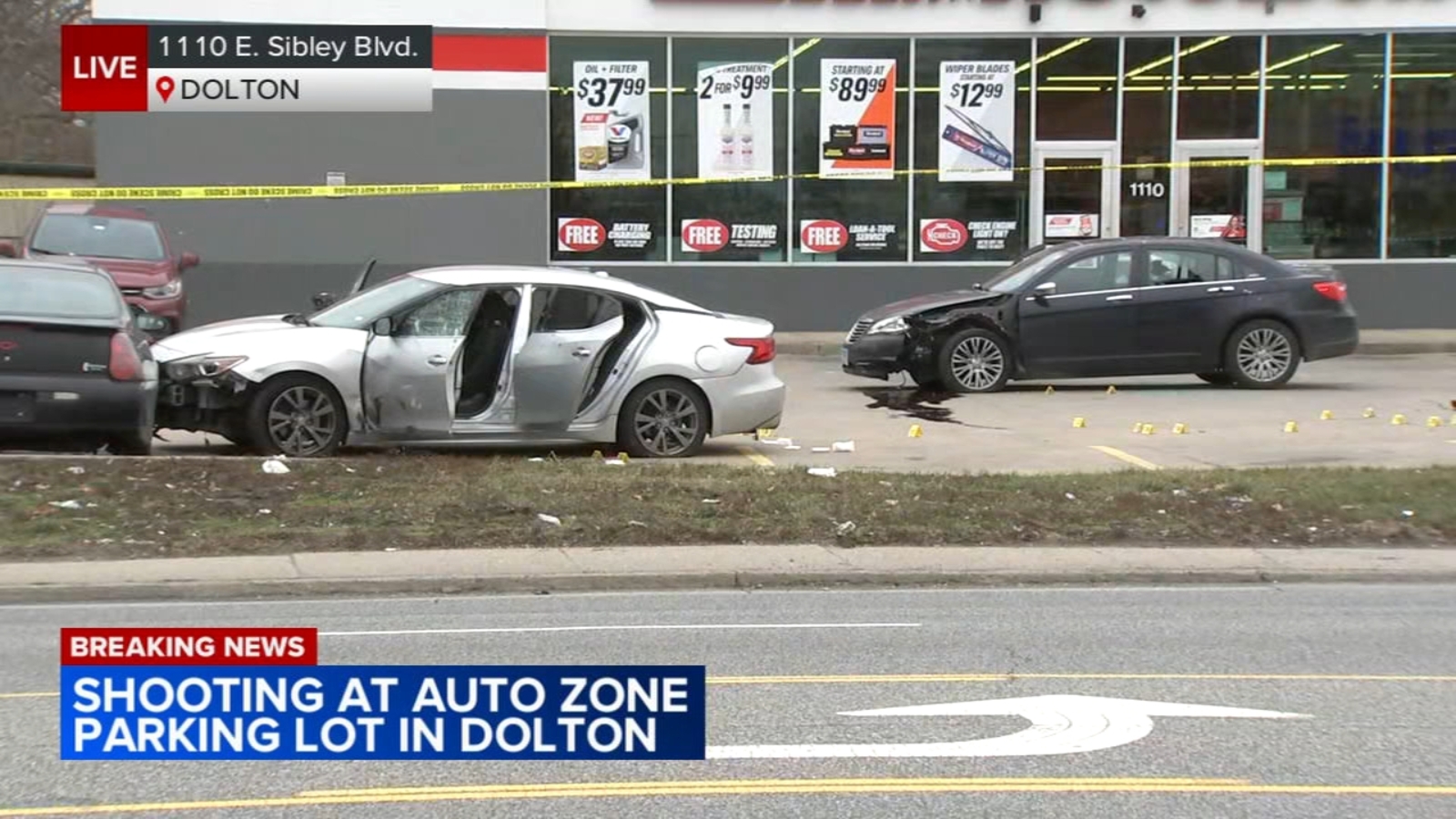 LIVE: Large Dolton Police Department presence at Auto Zone at 1110 West Sibley Boulevard - Vimarsana News