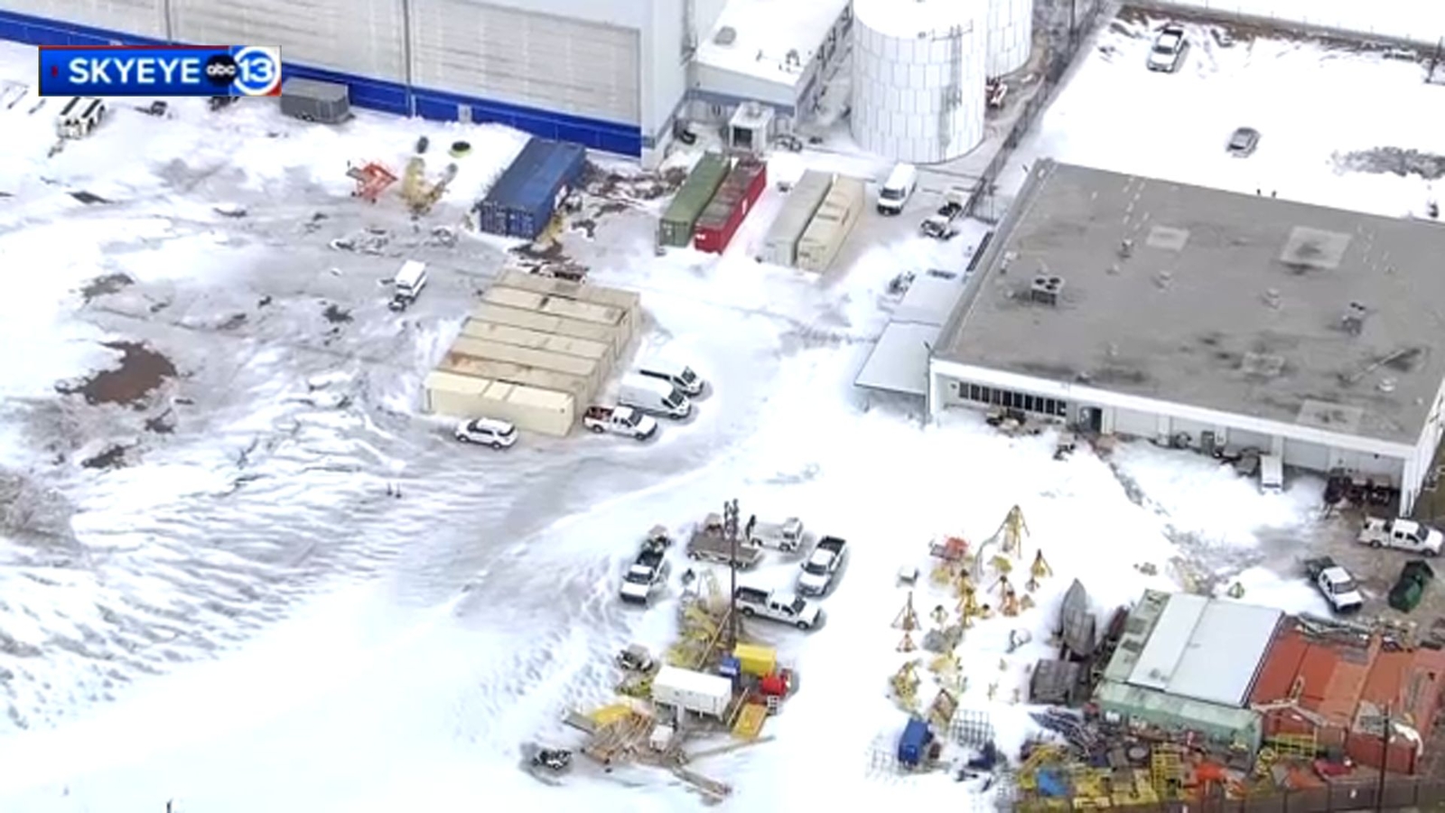 Houston Bush Intercontinental Airport released fire suppression foam