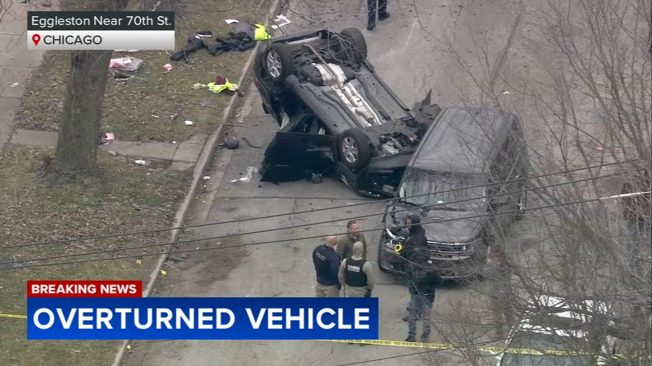 Car connected to fugitive investigation involved in Englewood crash