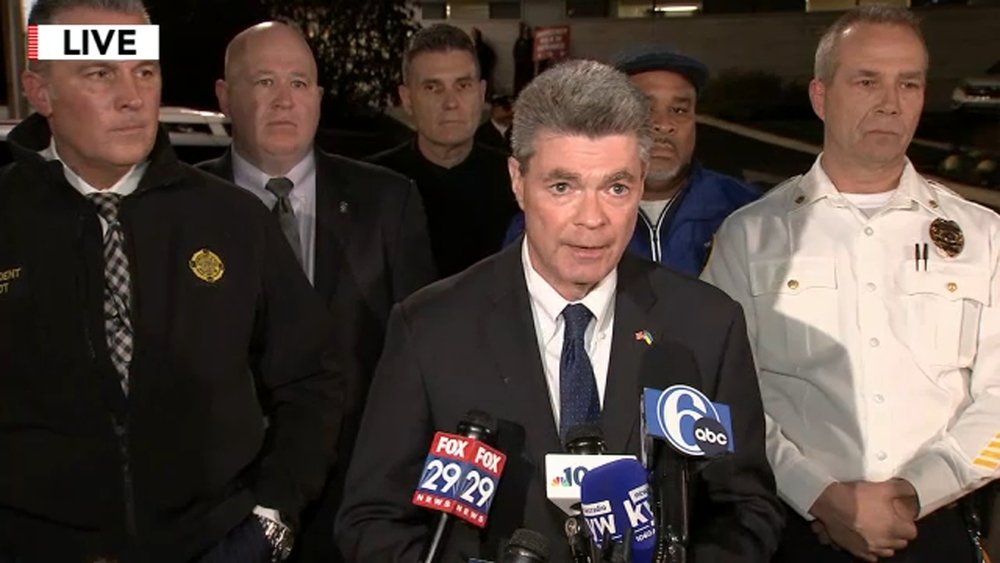 DA Jack Stollsteimer, law enforcement officials provide update on 2 officers shot in East Lansdowne