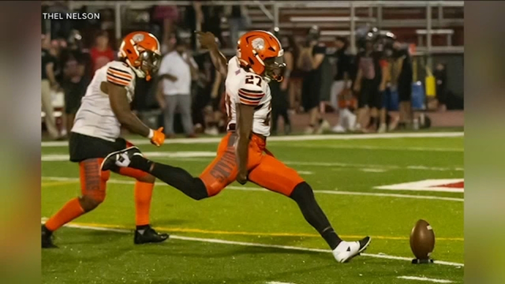 NJ high school football player is star kicker, 'student of the game'