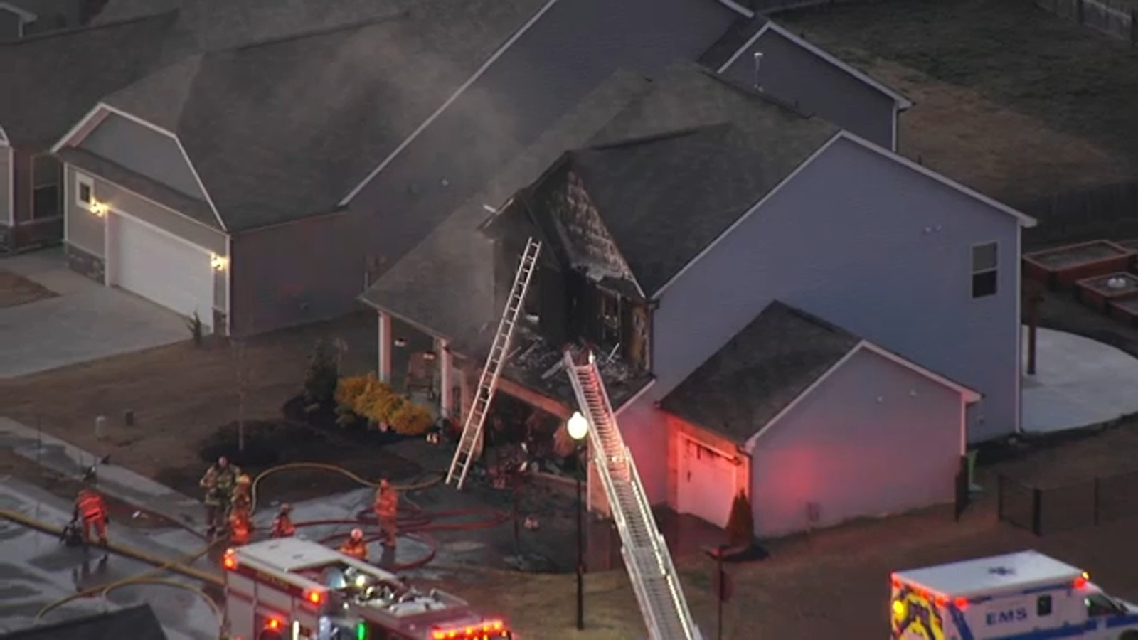 Crews battle house fire in Zebulon neighborhood ABC11 RaleighDurham