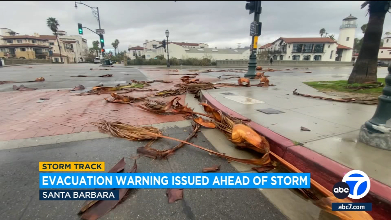 Evacuation warnings issued for parts of Santa Barbara County