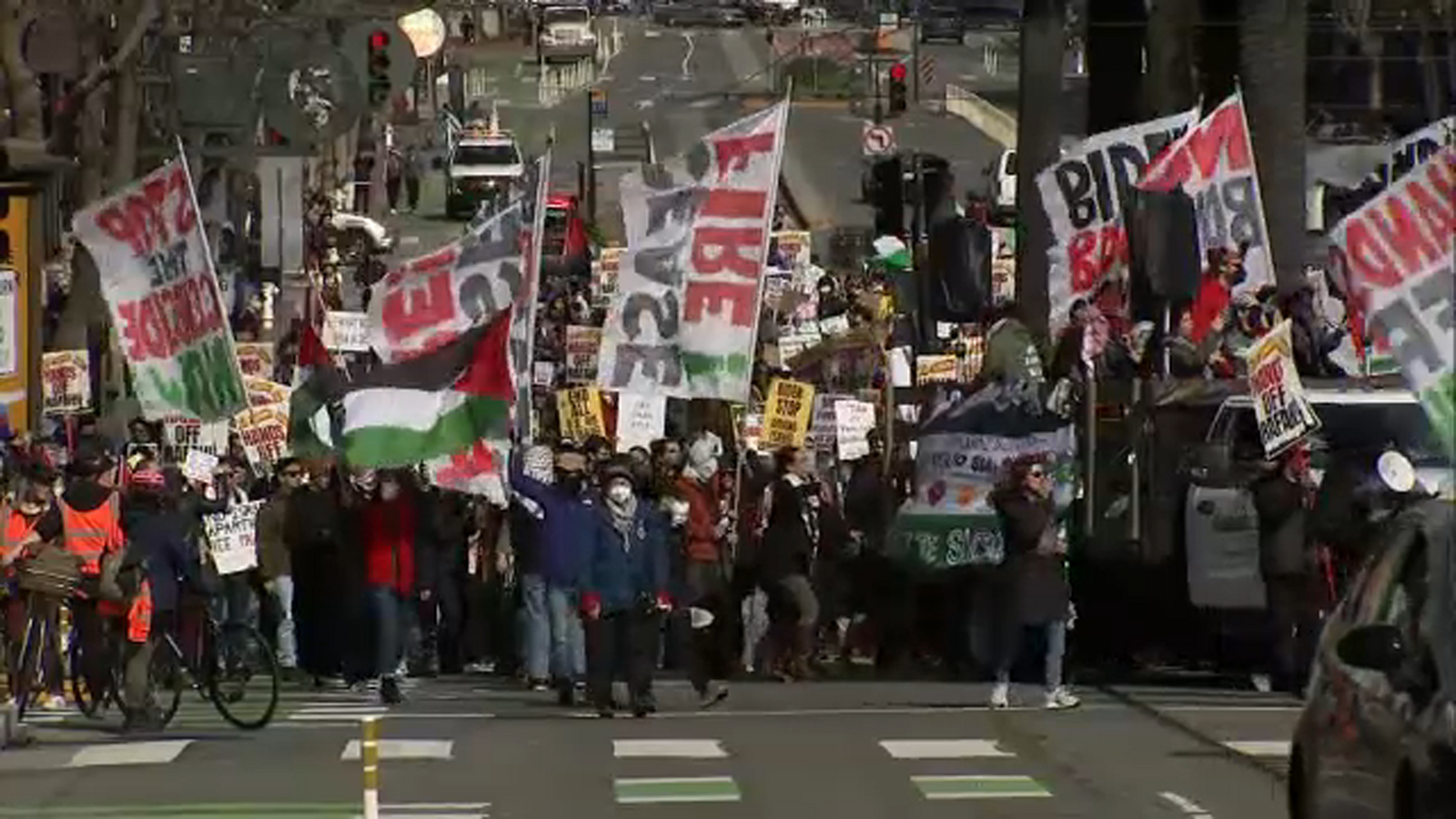 Gaza demonstration: Hundreds of pro-Palestinian supporters hold protest in San Francisco - Vimarsana News