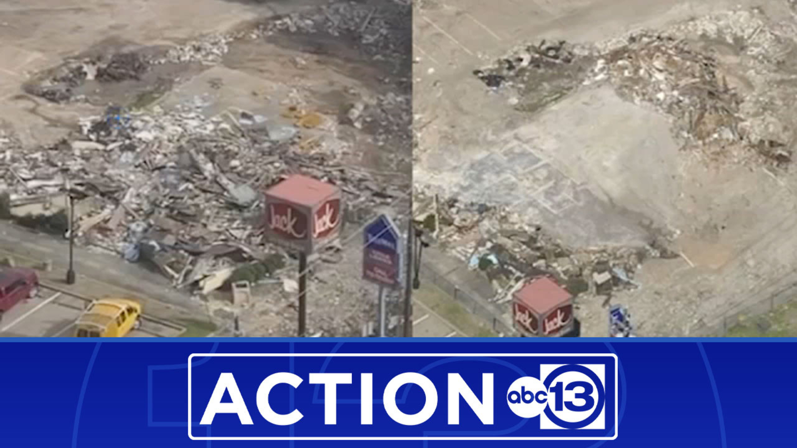 Action 13: Fenced barrier placed around illegally demolished building on West Bellfort Avenue after debris piles up for months - Vimarsana News