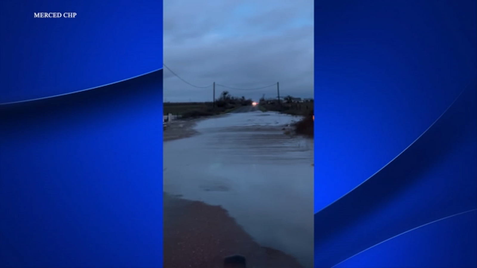 Flooded roadways cause delays for drivers in Merced County