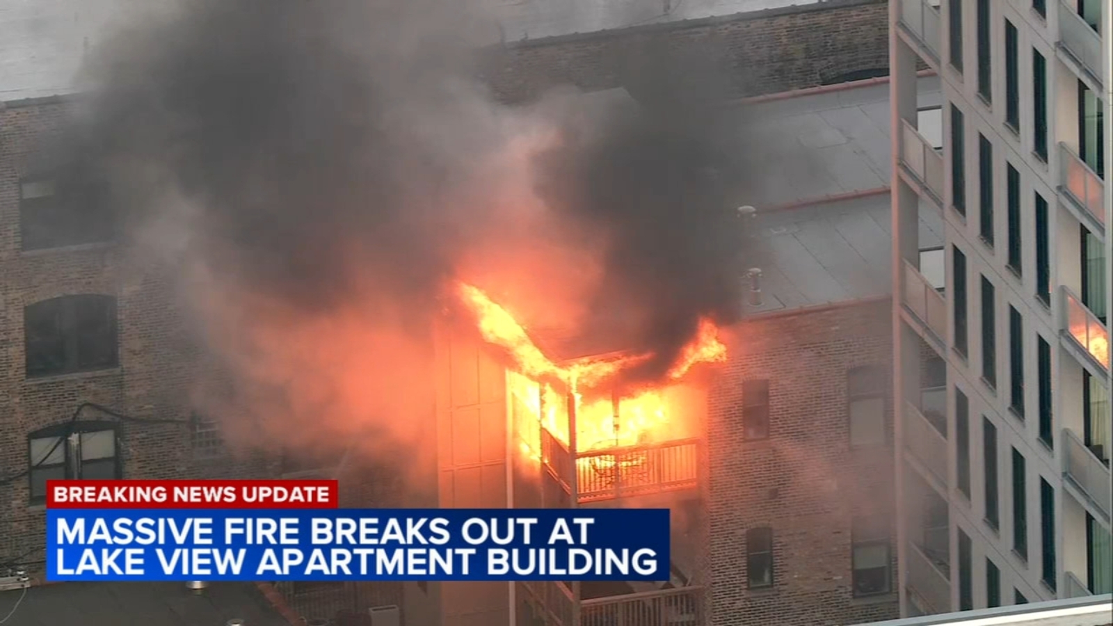 Chicago fire in Lakeview today: Blaze struck out at apartment building on Wellington near Broadway; no injuries reported, CFD says - Vimarsana News