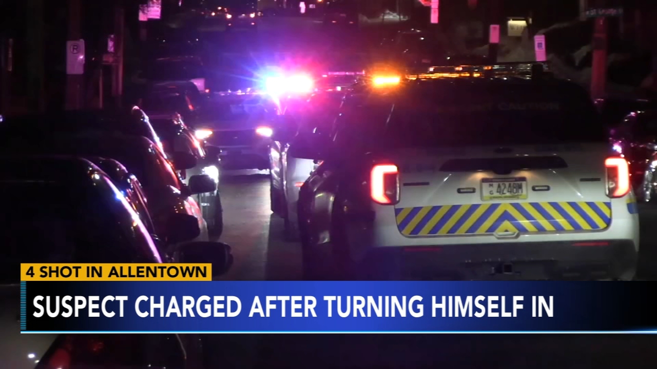 Suspect surrenders after 4 shot near Muhlenberg College in Allentown