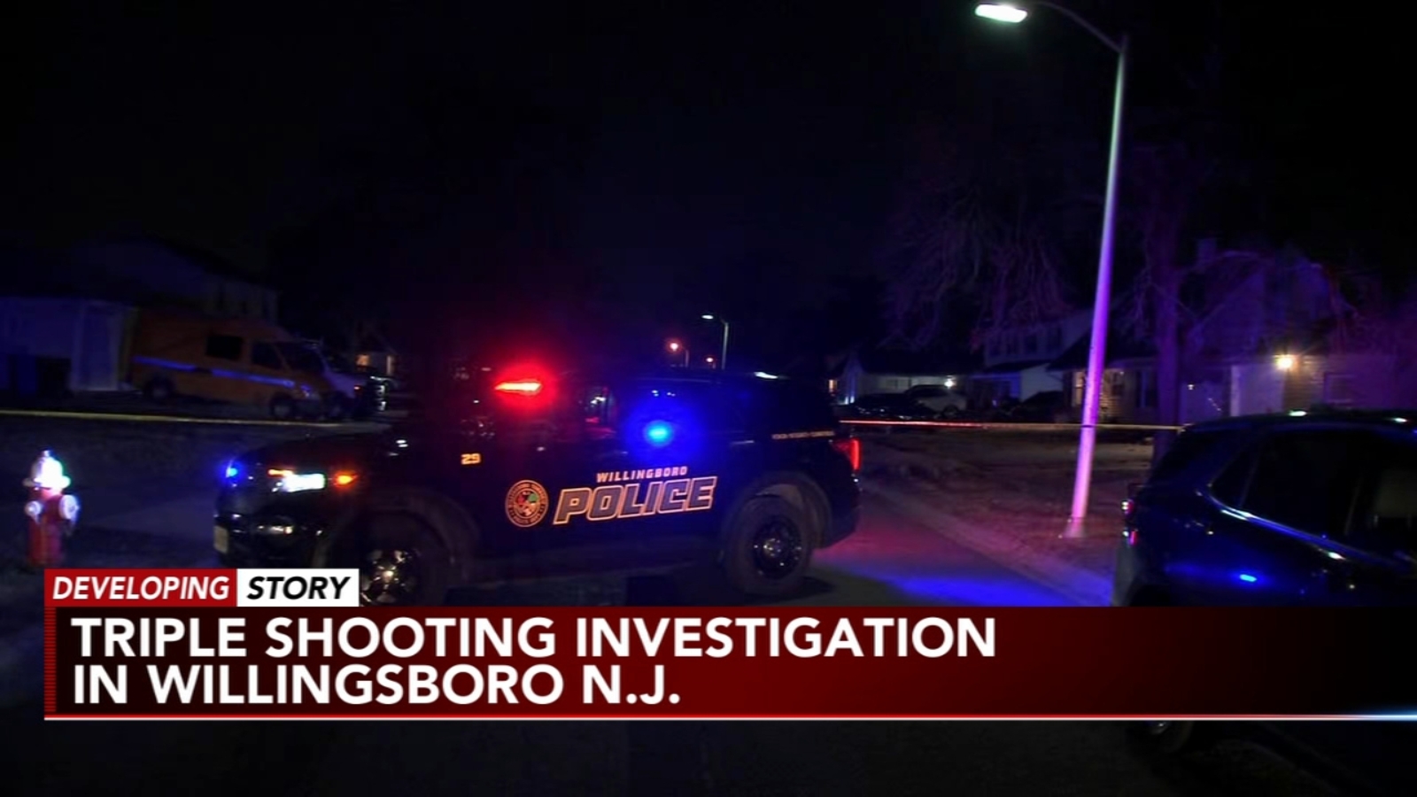 Willingboro Police investigating triple shooting on Buttercup Lane