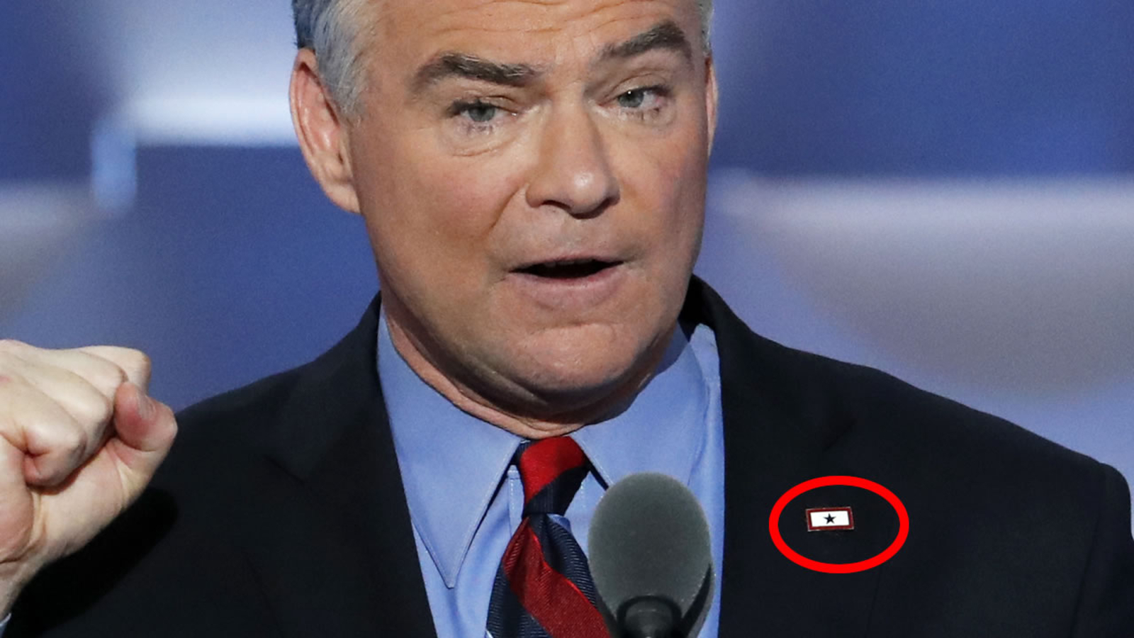 Whoops! NC Republicans 'shame' Tim Kaine for flag pin honoring son in