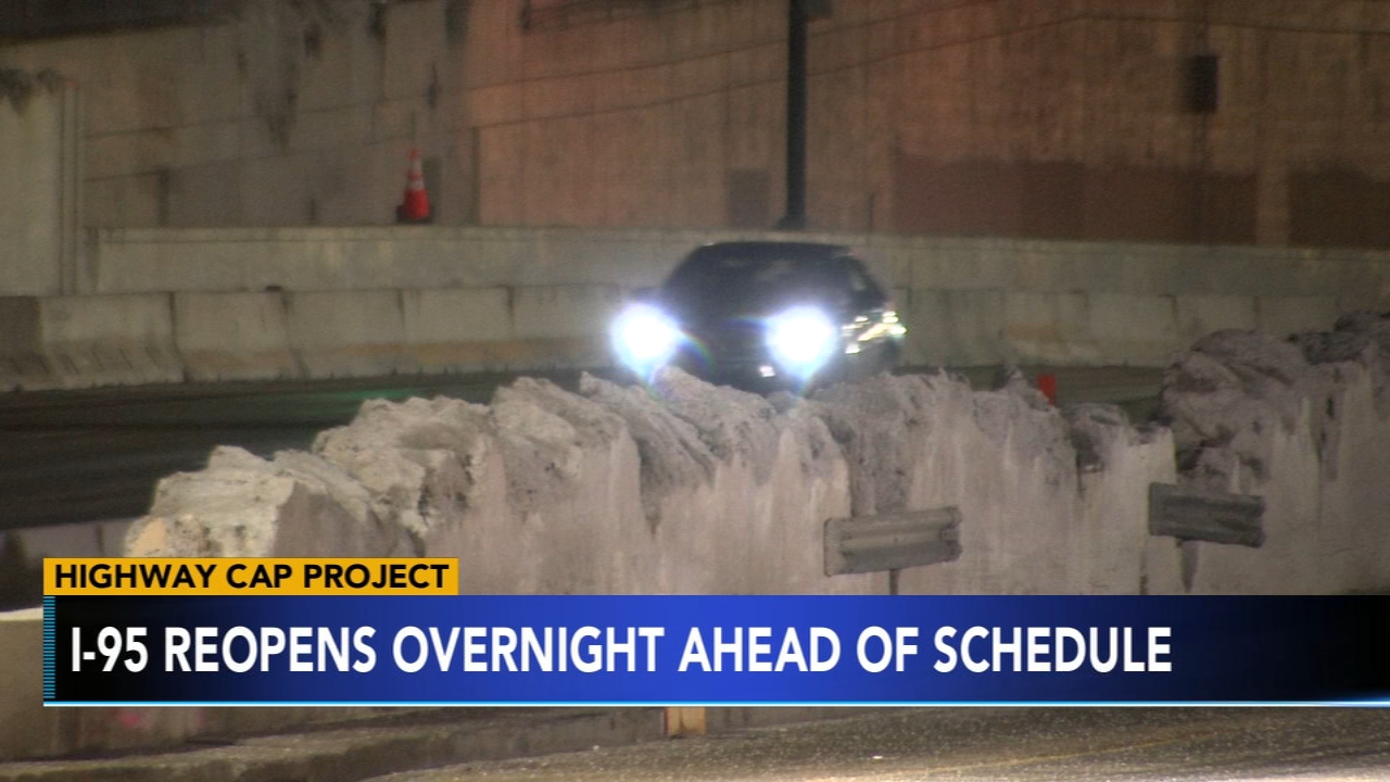 I-95 South in Philadelphia opens ahead of schedule as work continues on Penn's Landing CAP project