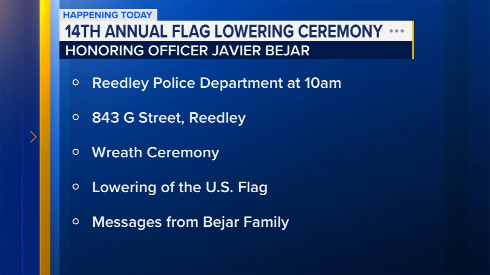 Reedley police officer killed in line of duty in 2010 to be honored