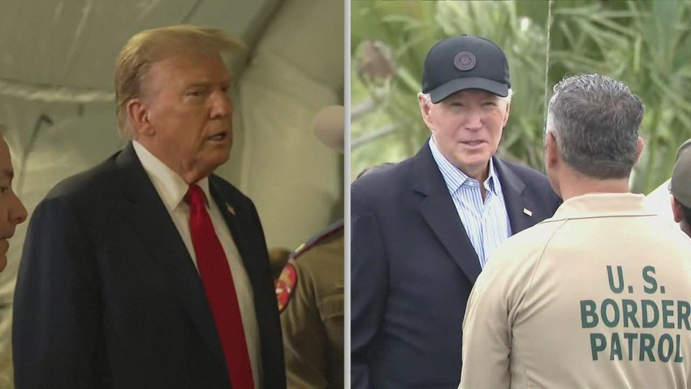 Biden and Trump make dueling remarks at the Texas border
