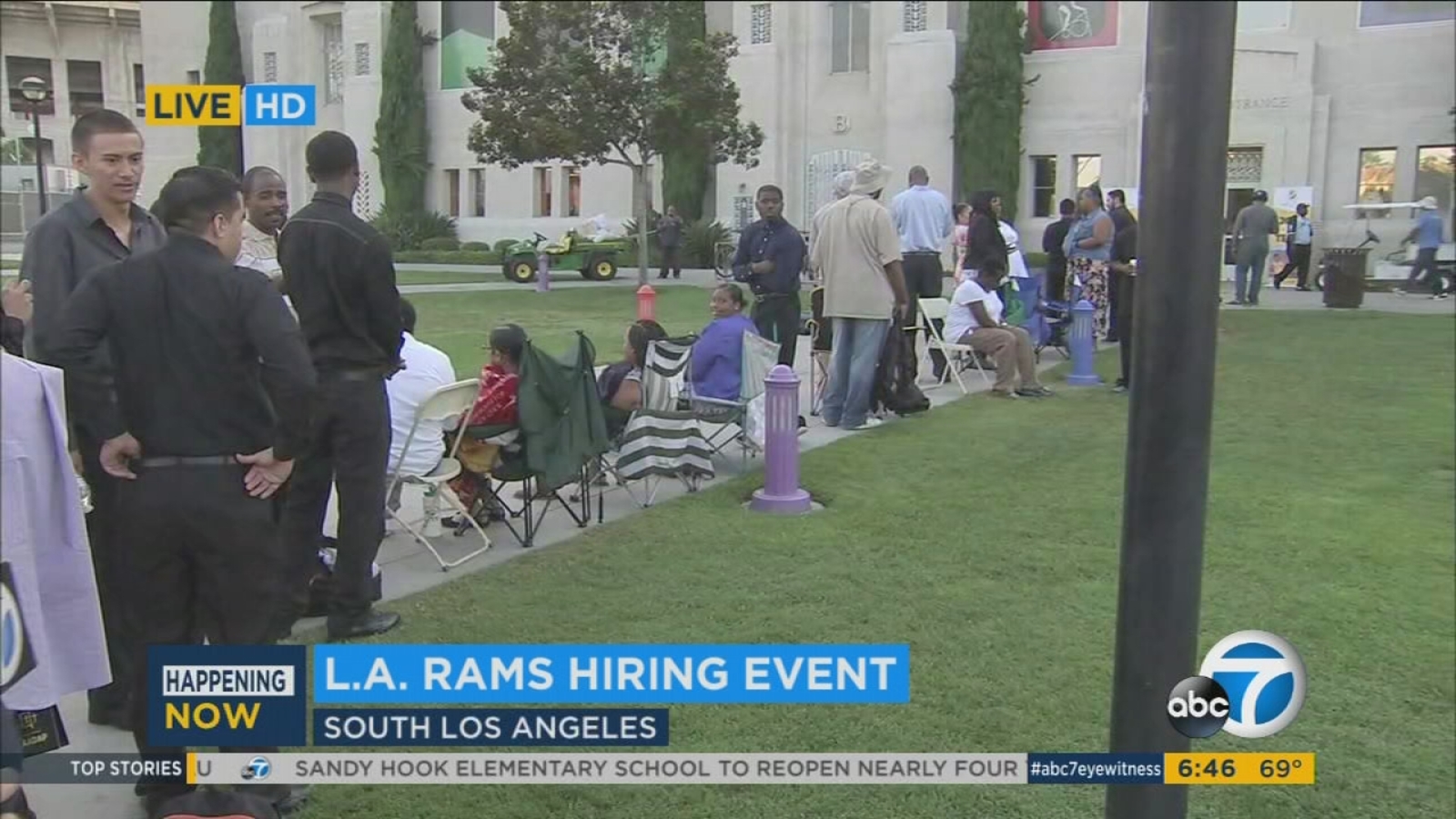 Fans, locals line up for job opportunities with LA Rams ABC7 Los Angeles