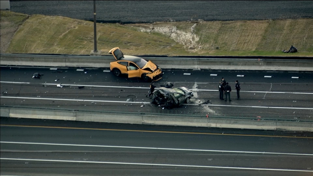 Chopper video over the fatal crash on I-95 near Bridesburg