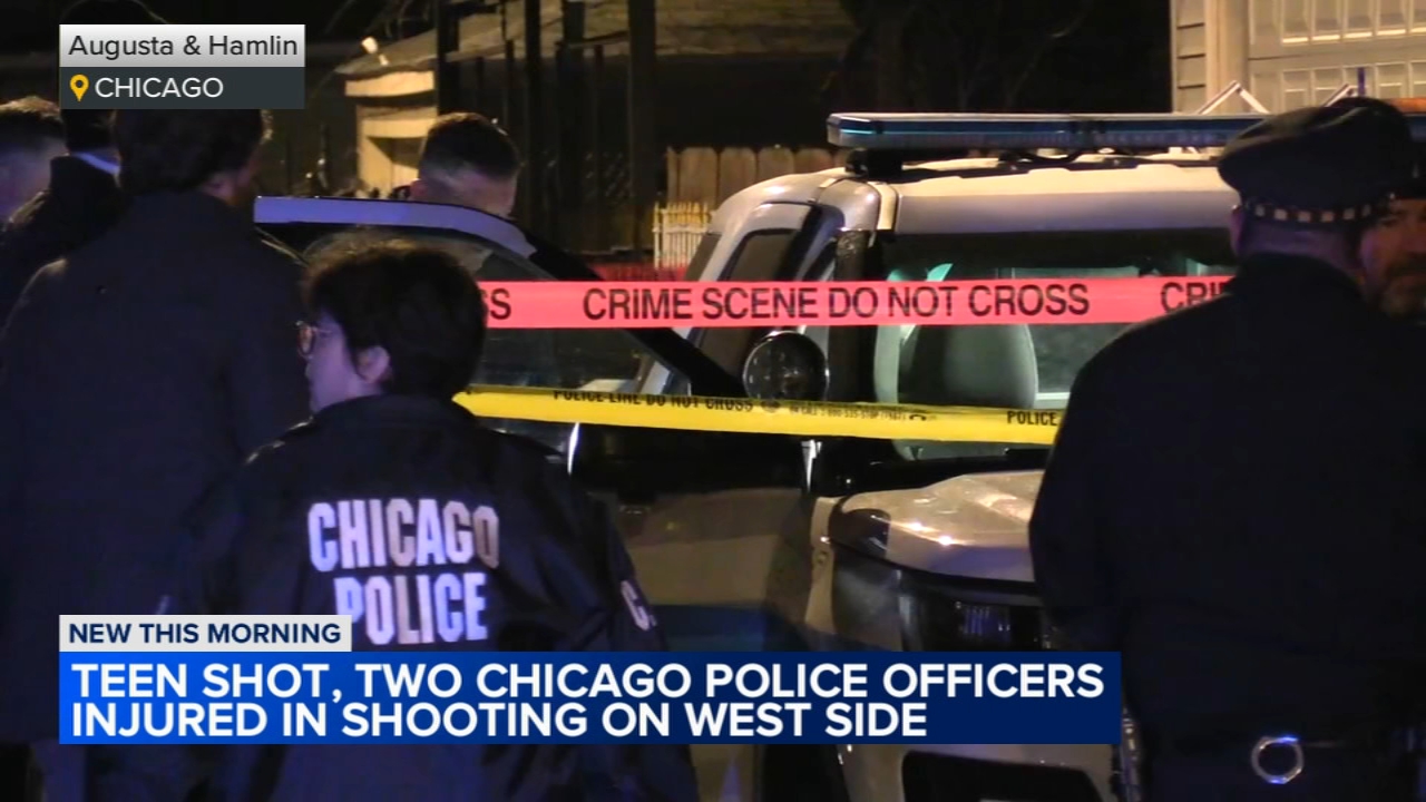 2 police officers injured, 1 teen shot on Northwest Side, police say