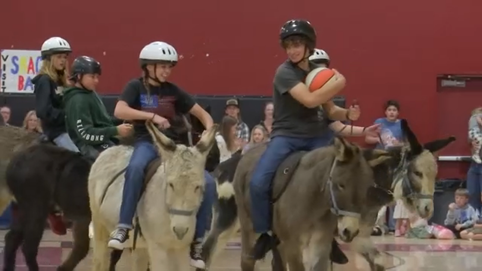 Good Sports: Donkey basketball at Sierra High School